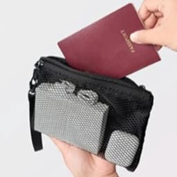 Fashion Lightweight Mesh Storage Bag With Zipper Solid Color Cosmetic Bag Multifunctional Polyester Makeup Pouch Makeup Storage