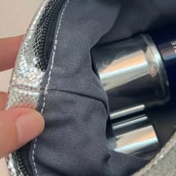 Portable Shiny Sequins Makeup Bag Silver Champagne Cosmetic Bag Solid Color Toiletries Skincare Storage Bag Travel