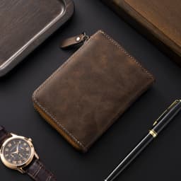 Men's Retro Short Wallet Multifunctional Fashion Zipper PU Leather Coin Purse High Quality Credit Card Holder Ideal Gift For Men