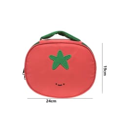 Tomato Shaped Cute Cosmetic Bag Nylon Waterproof Portable Makeup Pouch Unique Design Travel Wash Bag Multifunctional Toiletry St