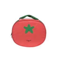 Tomato Shaped Cute Cosmetic Bag Nylon Waterproof Portable Makeup Pouch Unique Design Travel Wash Bag Multifunctional Toiletry St