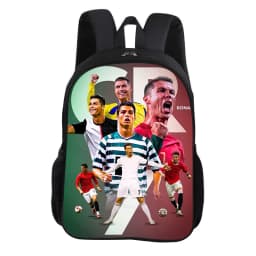 Ronaldo School Backpack CR Football Star Rucksack Child Bookbag Knapsack Fashion Schoolbag Football Sports Backpack Kids Gift