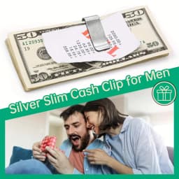 20PCS Stainless Steel Silver Slim Wallet for Men, Credit Card Holder, Metal Minimalist Pocket Cash Holder