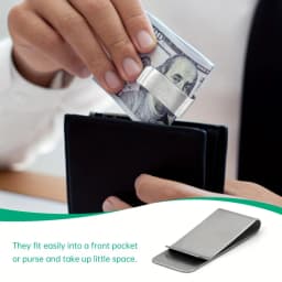 20PCS Stainless Steel Silver Slim Wallet for Men, Credit Card Holder, Metal Minimalist Pocket Cash Holder