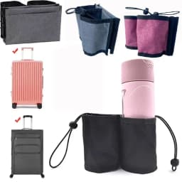 Luggage Cup Set Travel Portable Drink Cup Set Multifunctional Storage Luggage Case Hands-free Milk Tea Coffee Cup Set