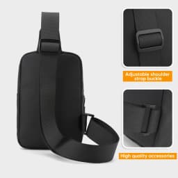 Men's Business Crossbody Bag 2026 New Model Chest Bag Men's Shoulder Bag Men's Small Crossbody Bag Waterproof Outdoor Backpack Hiking Phone Bag