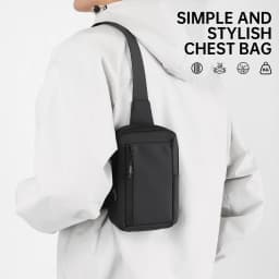 Men's Business Crossbody Bag 2026 New Model Chest Bag Men's Shoulder Bag Men's Small Crossbody Bag Waterproof Outdoor Backpack Hiking Phone Bag