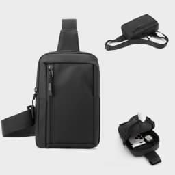Men's Business Crossbody Bag 2026 New Model Chest Bag Men's Shoulder Bag Men's Small Crossbody Bag Waterproof Outdoor Backpack Hiking Phone Bag