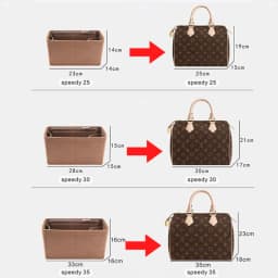 Detachable Felt Purse Insert Organizer for Luxury Handbag Speedy 25 30 35 Makeup Bag Shaper Liner Travel Inner Pouch