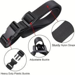 4pcs Adjustable Luggage Straps, Reusable Nylon Fasteners for Suitcase, Travel Packing, Bike Rack, Tent, Backpack, Cargo Securing