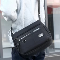 Men's Cross-Body Bag with Multi-Layered Pockets, Adjustable Shoulder Strap, Business Single-Shoulder Bag