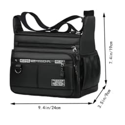 Men's Cross-Body Bag with Multi-Layered Pockets, Adjustable Shoulder Strap, Business Single-Shoulder Bag