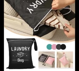 4 Colors Waterproof Travel Laundry Bag Wet Dry Organizer Pouch with Zipper Hanging Strap Portable Storage Bag