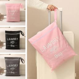 4 Colors Waterproof Travel Laundry Bag Wet Dry Organizer Pouch with Zipper Hanging Strap Portable Storage Bag