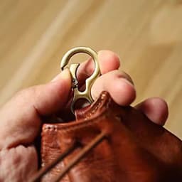 WERLLANDS PU Leather Retro Drawstring Key Case Coin Purse
