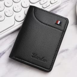 Ultra-thin Mini Wallet Men's Short Youth Vertical Personalized Wallet Men's Korean Students Simple Soft Wallet.