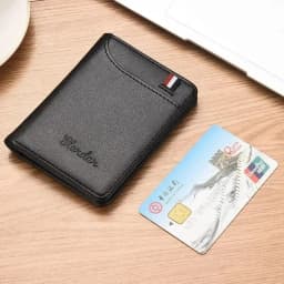 Ultra-thin Mini Wallet Men's Short Youth Vertical Personalized Wallet Men's Korean Students Simple Soft Wallet.