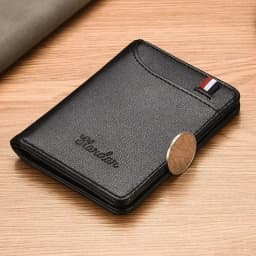 Ultra-thin Mini Wallet Men's Short Youth Vertical Personalized Wallet Men's Korean Students Simple Soft Wallet.