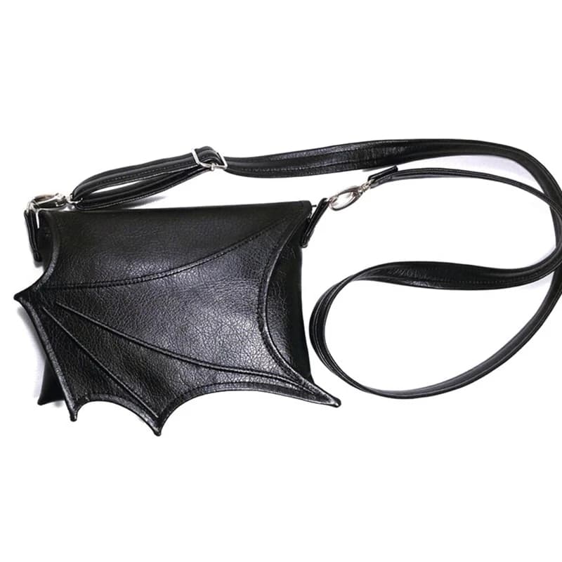 Black bat wing bag small crossbody bag, Gothic style purse Batwing Handbag