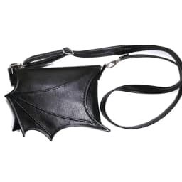 Black bat wing bag small crossbody bag, Gothic style purse Batwing Handbag