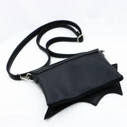 Black bat wing bag small crossbody bag, Gothic style purse Batwing Handbag