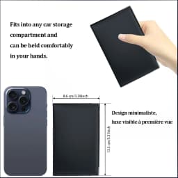 1/2pcs 4-Fold Grey Card Holder in Imitation Leather Vehicle Document, Insurance & Licence Holder – Elegant, Compact and Durable