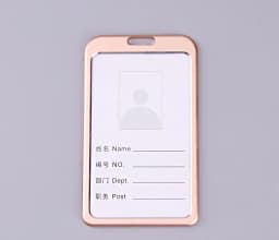 Fashion Card Cover Women Lanyard Aluminum Alloy Work ID Card Holder Business Work Card ID Badge Holder Metal Bags Case
