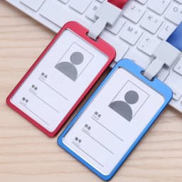 Fashion Card Cover Women Lanyard Aluminum Alloy Work ID Card Holder Business Work Card ID Badge Holder Metal Bags Case