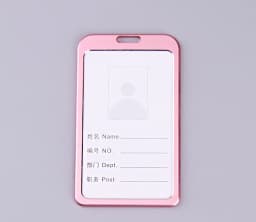 Fashion Card Cover Women Lanyard Aluminum Alloy Work ID Card Holder Business Work Card ID Badge Holder Metal Bags Case