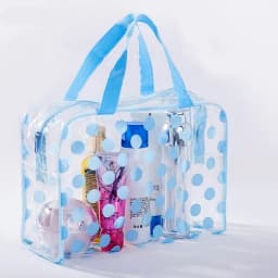 Transparent Polka Dot Women's Makeup Bag Waterproof PVC Cosmetic Bag Portable Women Storage Bag Toiletries Female Wash Bag