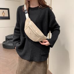 Women Waist Bag Corduroy Student Shoulder Handbag Crossbody Chest Breast Bag Fanny Pack Fashion Phone Female Bum Belt Purse