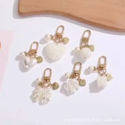 Elegant Pearl Keychain,Pearl,Keychain,Pendant,DIY,Car Keys,Accessories for Women, Stylish Gift