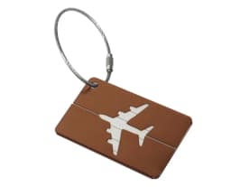 Aluminum Alloy Travel Luggage Tag Hanging Tag Suitcase Tag Plane With Name ID Cards Anti-lost Solid Color Travel Accessories