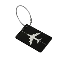 Aluminum Alloy Travel Luggage Tag Hanging Tag Suitcase Tag Plane With Name ID Cards Anti-lost Solid Color Travel Accessories