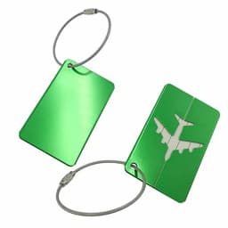 Aluminum Alloy Travel Luggage Tag Hanging Tag Suitcase Tag Plane With Name ID Cards Anti-lost Solid Color Travel Accessories