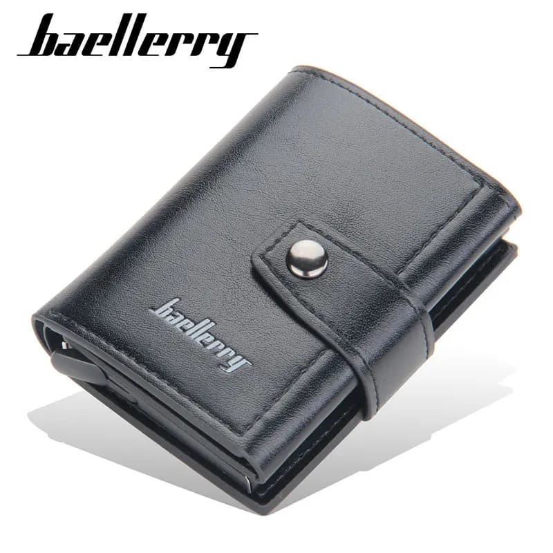 New RFID Men Card Wallets Hasp Small Card Wallets Slim Mini Men's Wallet High Qaulity Card Clip Photo Holder Short Male Purses