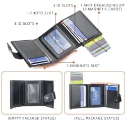 New RFID Men Card Wallets Hasp Small Card Wallets Slim Mini Men's Wallet High Qaulity Card Clip Photo Holder Short Male Purses