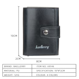 New RFID Men Card Wallets Hasp Small Card Wallets Slim Mini Men's Wallet High Qaulity Card Clip Photo Holder Short Male Purses