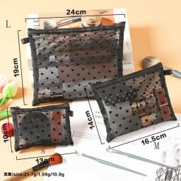 Mesh Makeup Bag Small Clear Cosmetic Pouch for Women Mini Lipstick Organizer Travel Card Toiletry Bag Storage Pouch for Purse