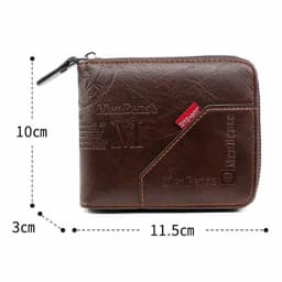 New Men Zipper Wallets Short Card Holder Vintage Male Wallet High Quality PU Leather Classic Coin Pocket Wallet For Boys