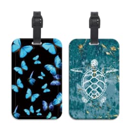 Blue Butterfly Plastics Baggage Tag Sea Turtle Suitcase Backpack Anti-Lost Listing ID Card Holder Fashion Luggage Accessories