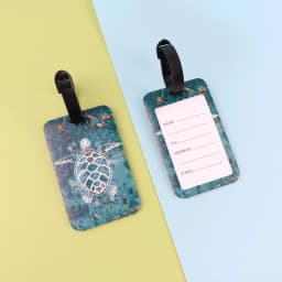 Blue Butterfly Plastics Baggage Tag Sea Turtle Suitcase Backpack Anti-Lost Listing ID Card Holder Fashion Luggage Accessories
