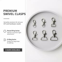 5/50/100PCS Swivel Clasps Lanyard Snap Hooks Key Chain Clip Hook Metal Lobster Claw Clasp for Keychain Sewing Jewelry DIY Crafts