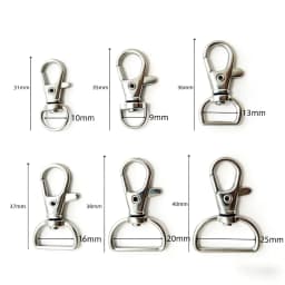 5/50/100PCS Swivel Clasps Lanyard Snap Hooks Key Chain Clip Hook Metal Lobster Claw Clasp for Keychain Sewing Jewelry DIY Crafts