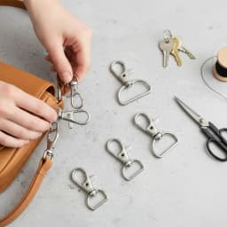 5/50/100PCS Swivel Clasps Lanyard Snap Hooks Key Chain Clip Hook Metal Lobster Claw Clasp for Keychain Sewing Jewelry DIY Crafts