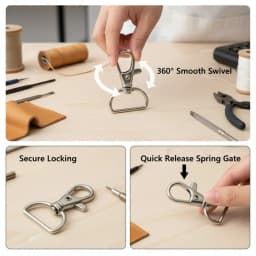 5/50/100PCS Swivel Clasps Lanyard Snap Hooks Key Chain Clip Hook Metal Lobster Claw Clasp for Keychain Sewing Jewelry DIY Crafts