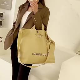 Japanese Simple Canvas Satchel Unisex Crossbody Bag Washable Thick Handbag Fashion Large Capacity Bag for Students Daily Carry