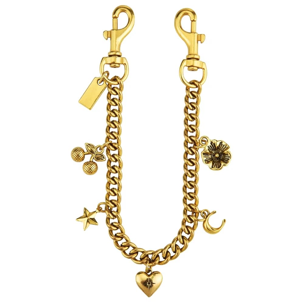 Alloy Cherry Flower Bag Pendant Versatile Design Bag Charms Hanging Chain Fashion Accessory