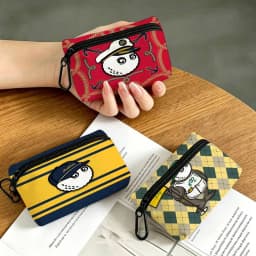 L-Leisure-M-M-Malbones Golf Compact Oxford Cloth Coin Purse Detachable Carabiner Hook Portable Key Card Organizer Pouch