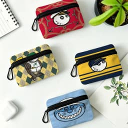 L-Leisure-M-M-Malbones Golf Compact Oxford Cloth Coin Purse Detachable Carabiner Hook Portable Key Card Organizer Pouch